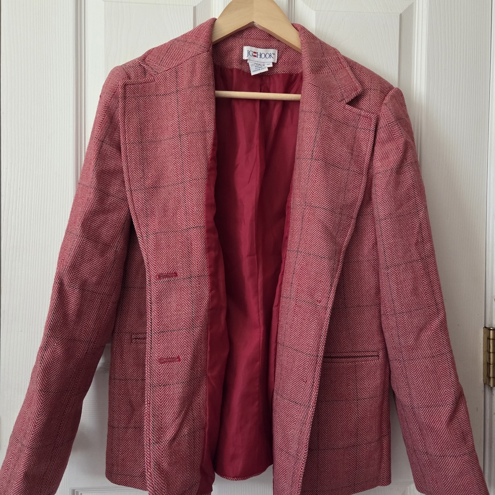 Red Plaid Blazer